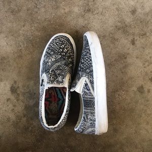 Vans Mens Size 9 Black/White Zio Ziegler Shoes